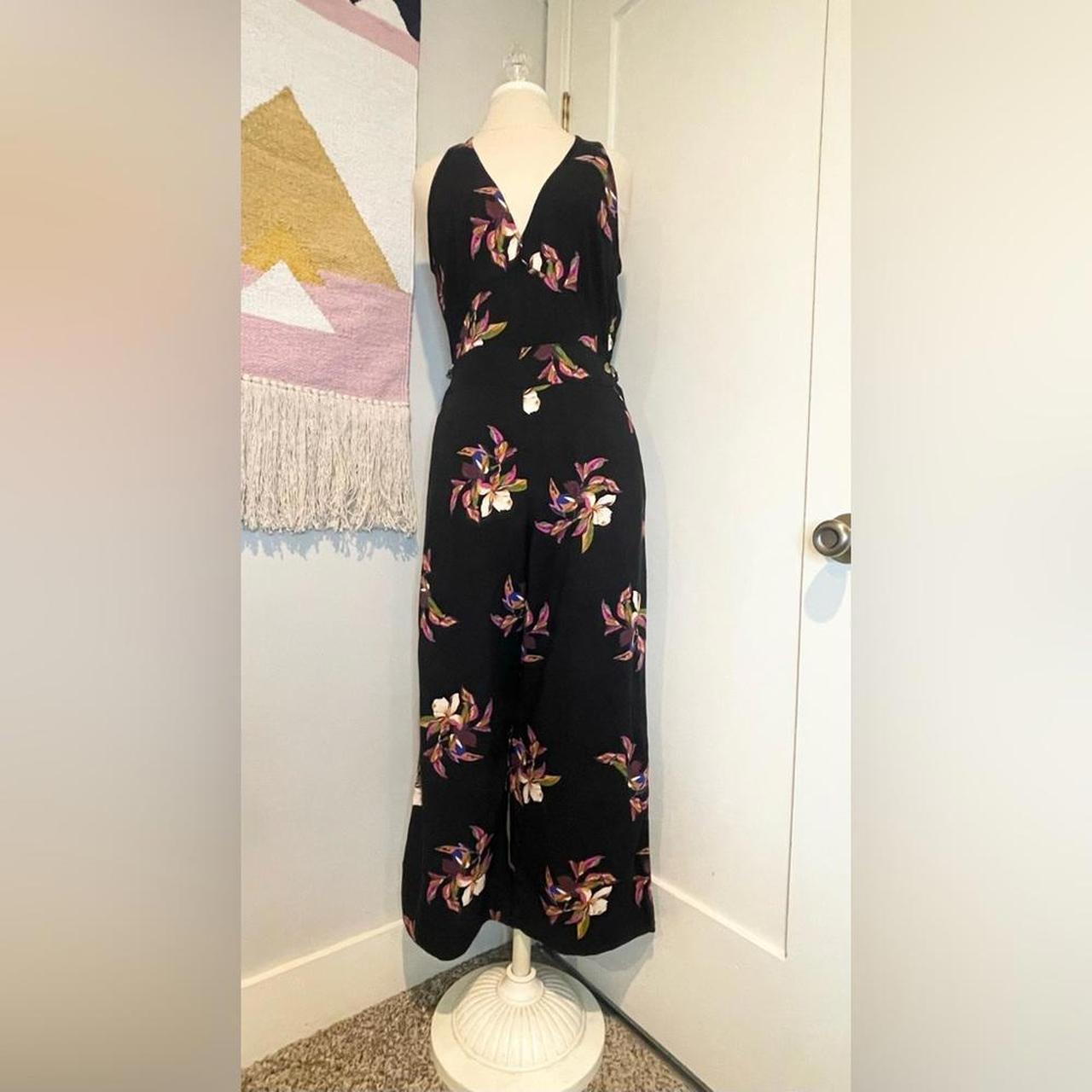 a new day Target Floral Jumpsuit Color Black Depop