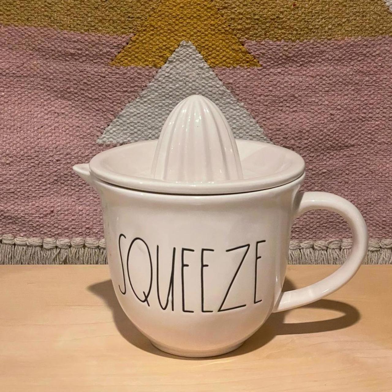 Rae Dunn Ceramic SQUEEZE Juicer Color White with. Depop