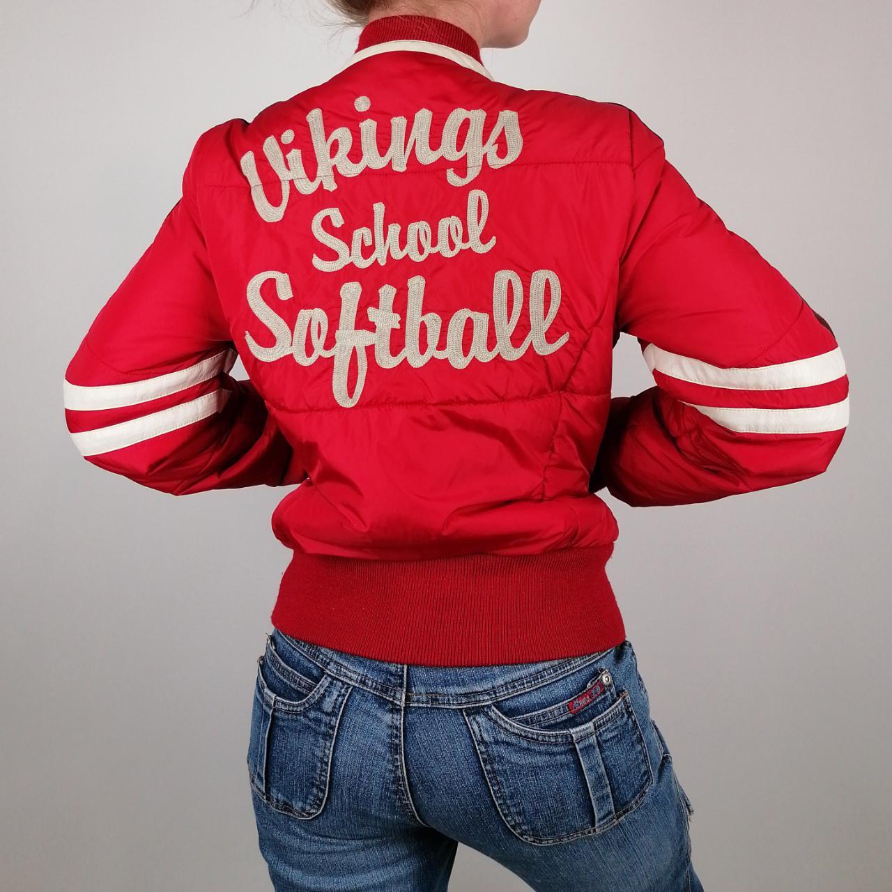 REPLAY Vintage Y2K Bomber Jacket Embroidery Vikings School 