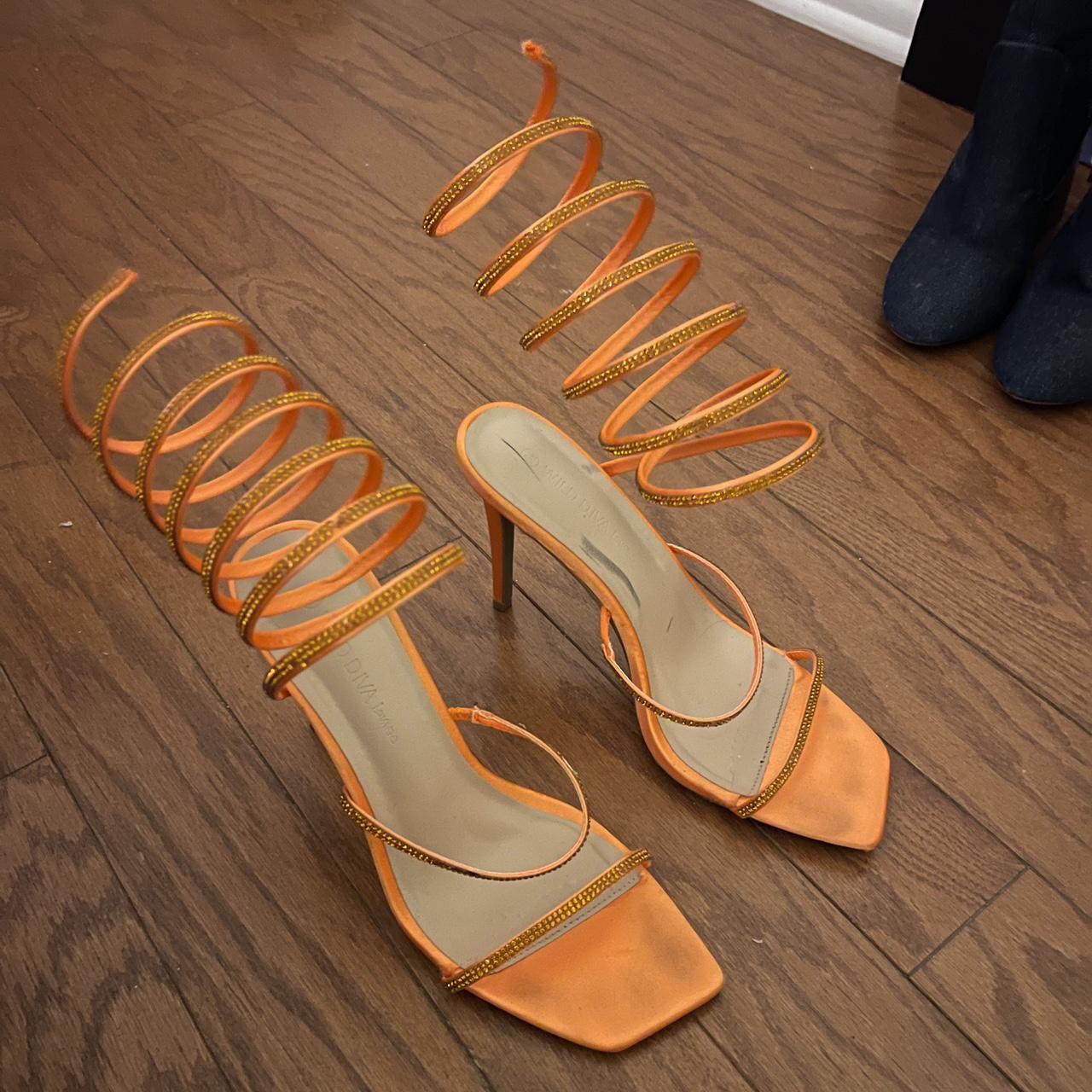 Pale orange heels hotsell