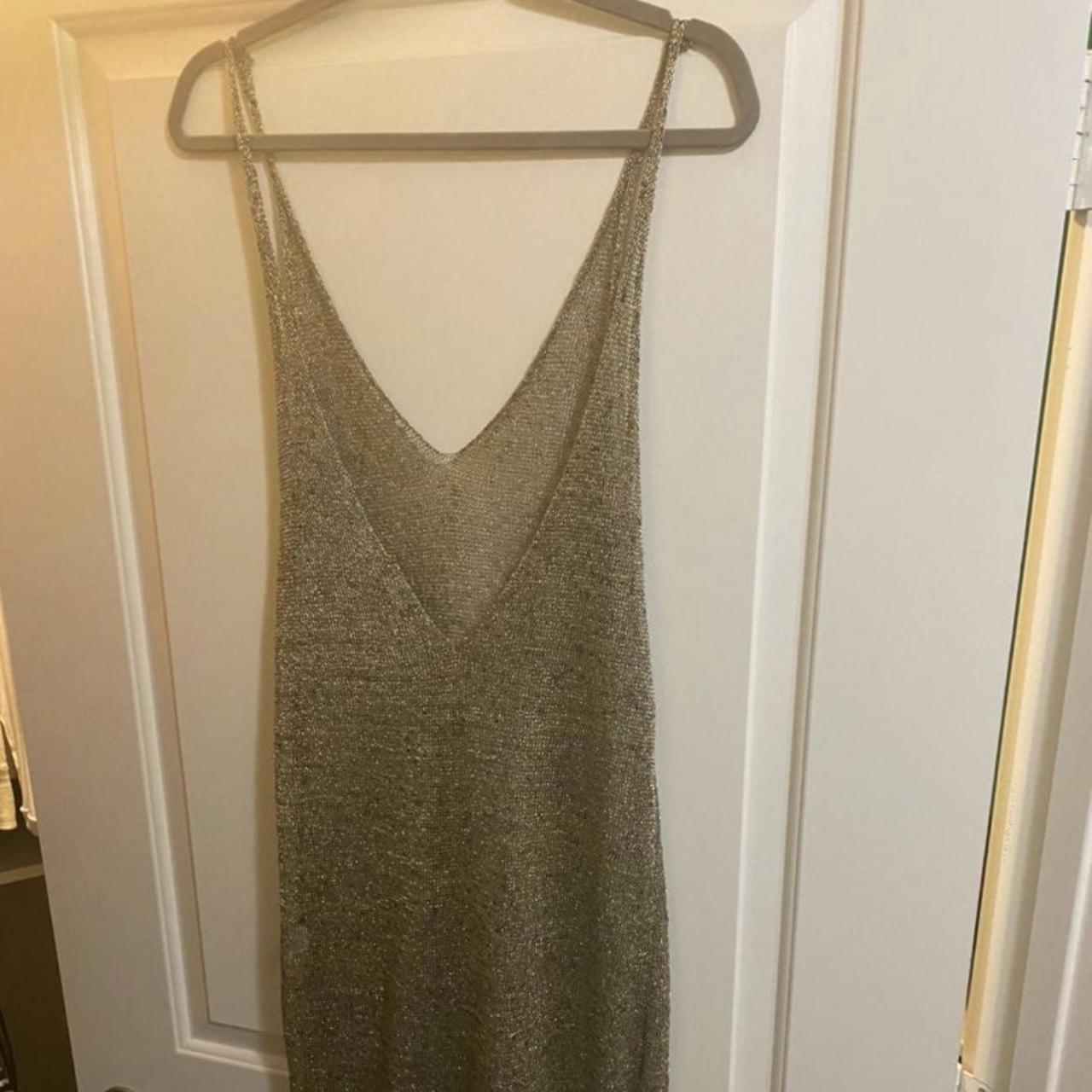 Gold Mesh Swimsuit Cover Up Dress Reposh because it... Depop