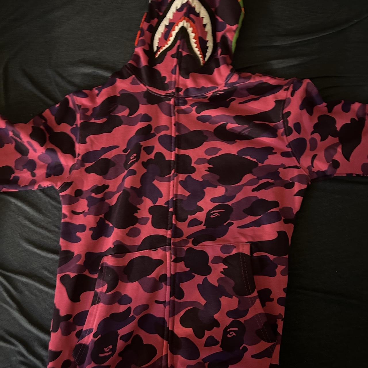 Purple bape coat sale