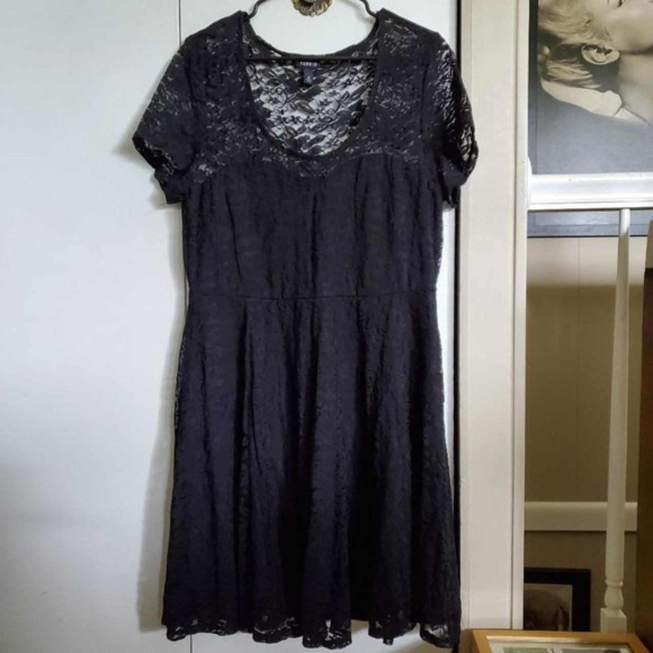 Torrid Black Lace Dress Size 0X - Depop