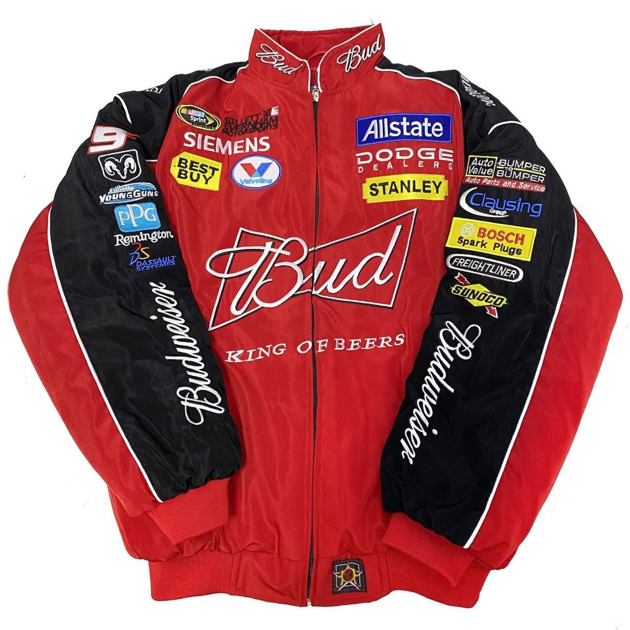 Nascar Budweiser Racing Jacket,NASCAR Racing Bomber... - Depop