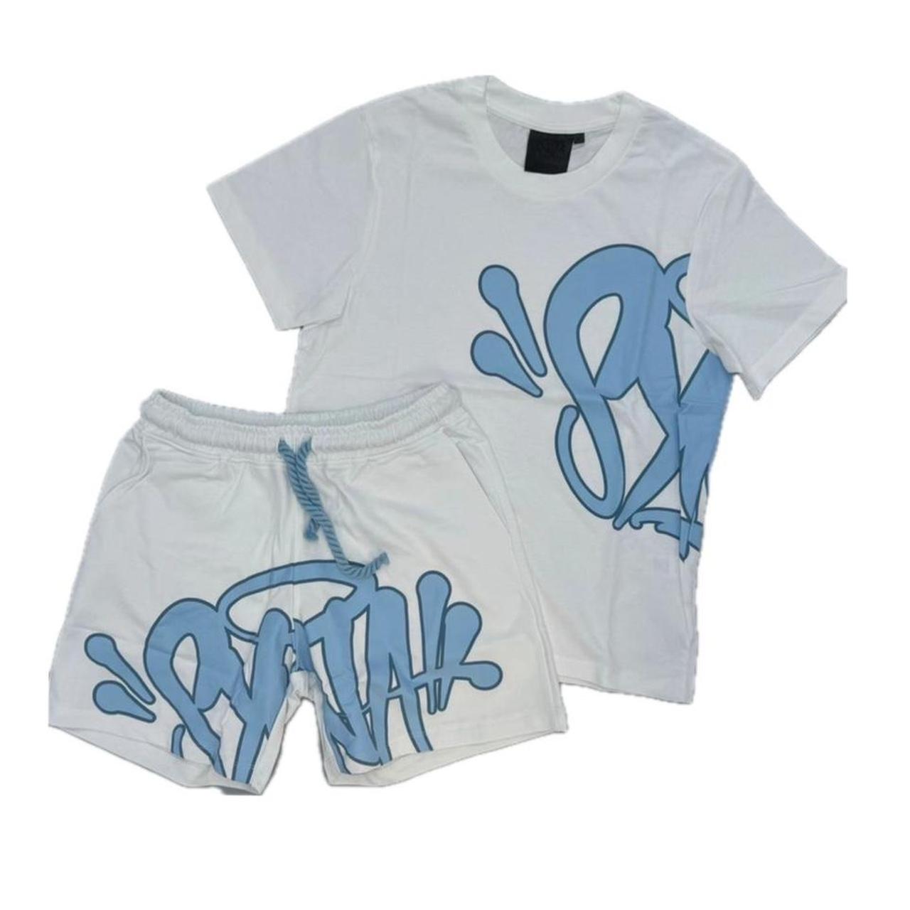 Syna world t shirt and shorts set baby blue and | Depop