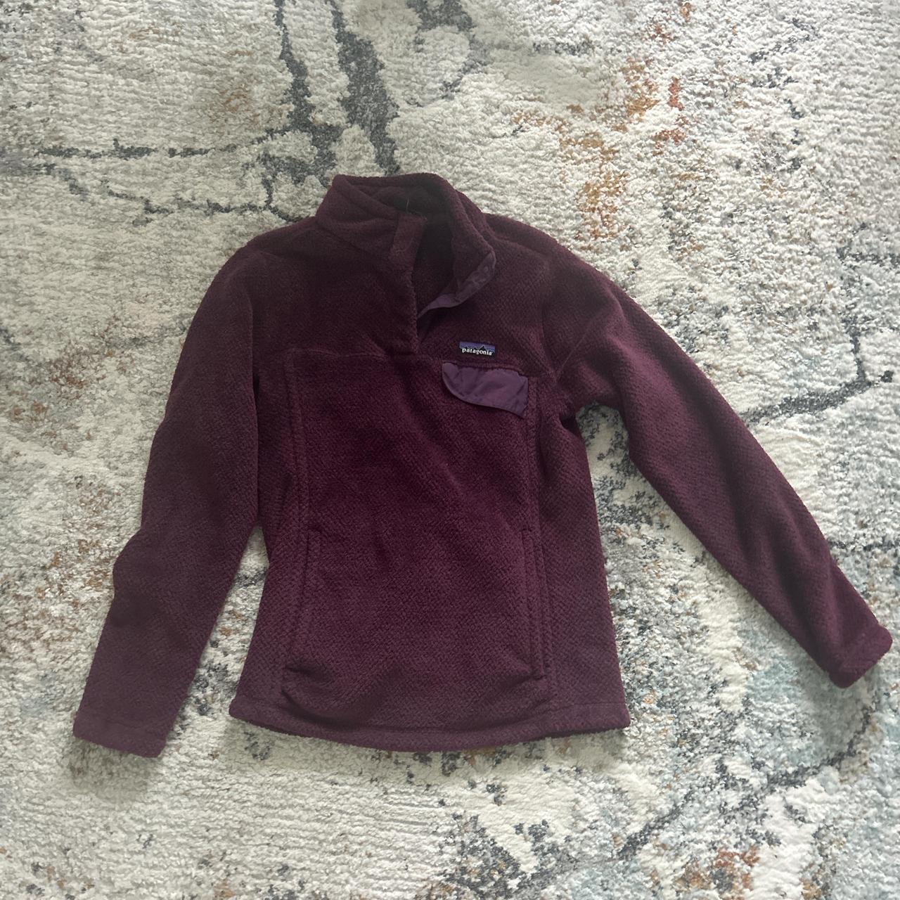 Patagonia burgundy fleece pullover very warm and