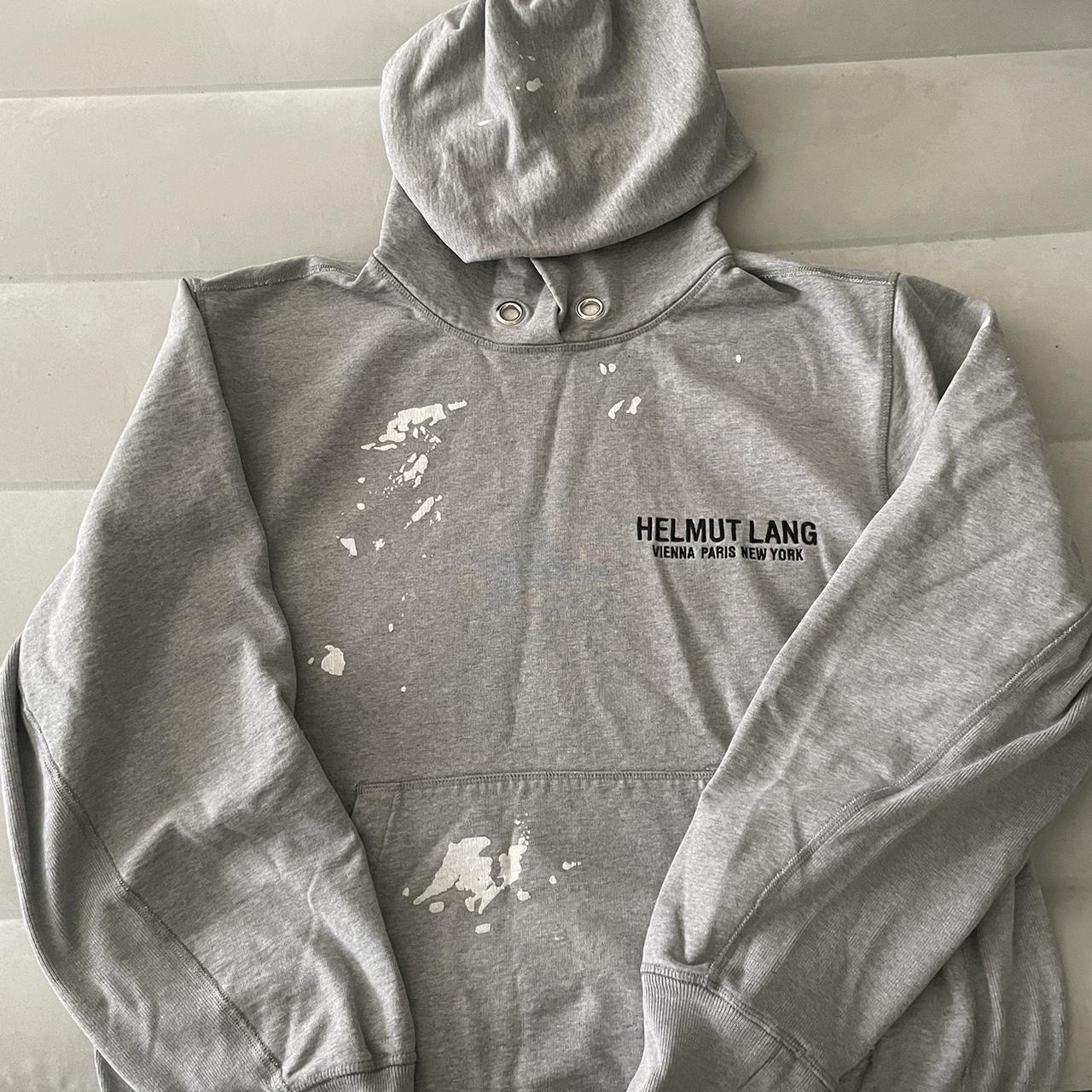 This Helmut Lang Standard Painter Hoodie in Gray XL