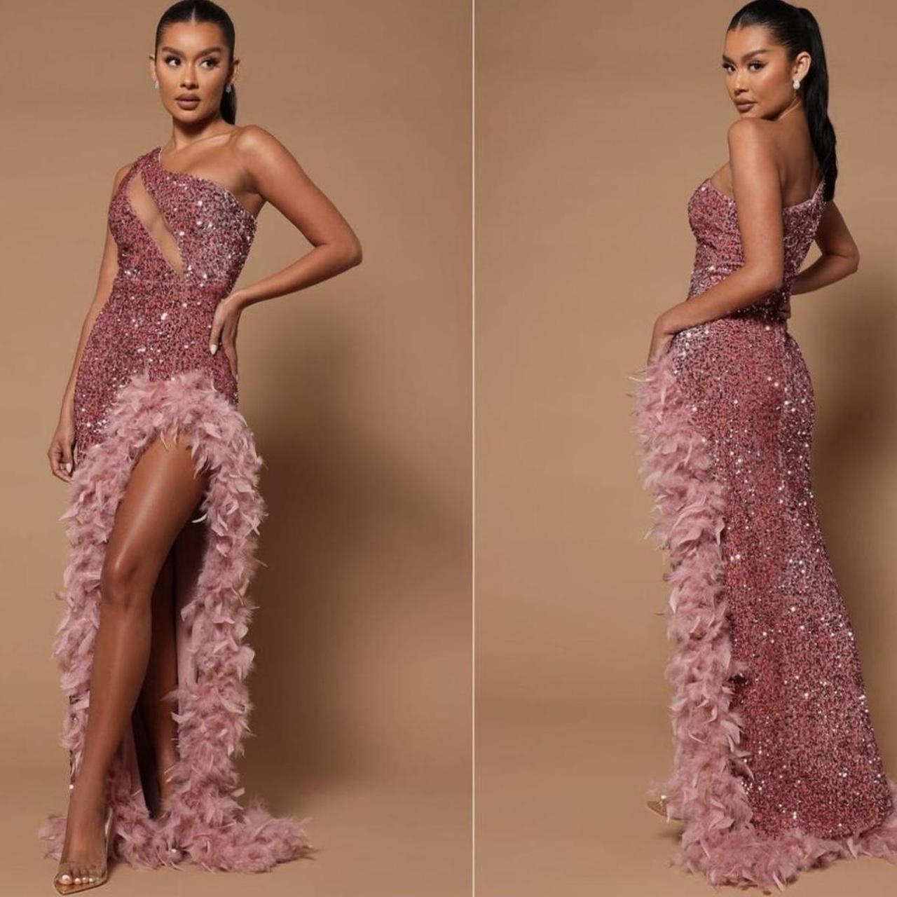 Pink sequin dress fashion nova hotsell