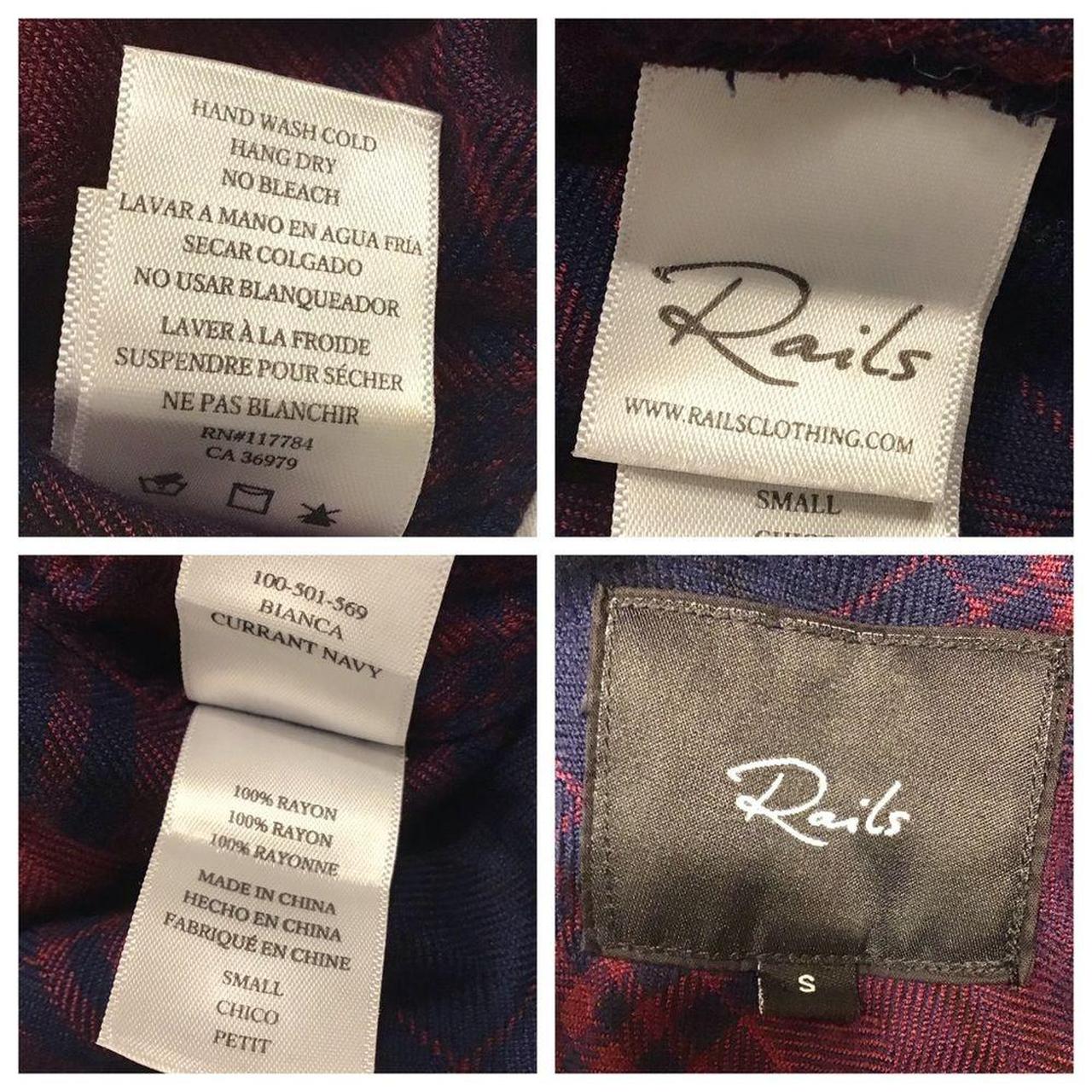 RAILS deals Bianca Shirt Dress plaid navy currant small