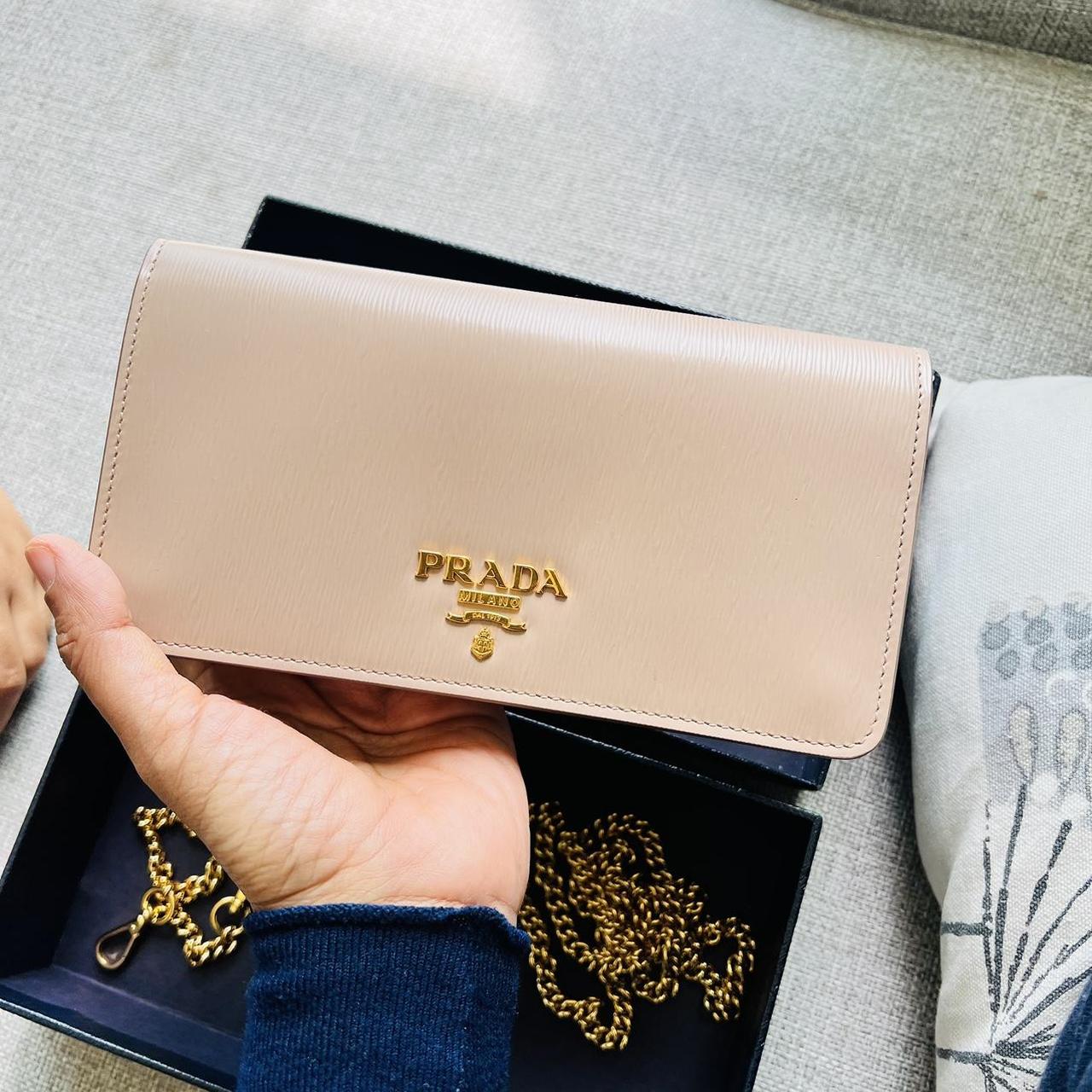 Prada gold clutch best sale