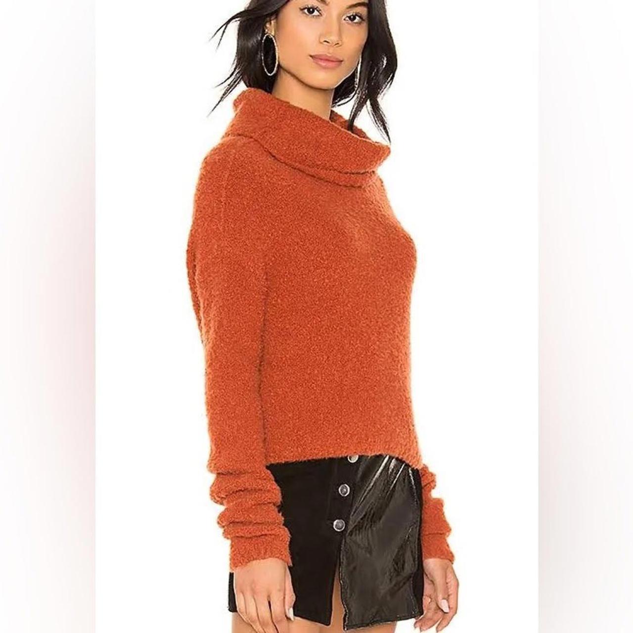 Free People l Stormy Pullover Cowl Neck Sweater Rust