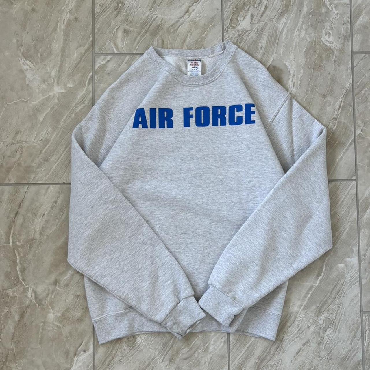 Vintage, Jerzees, Air Force, Mens Crewneck, Size M,... - Depop