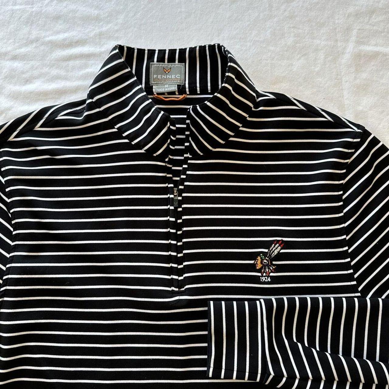 Fennec Men 1 4 Zip Shirt Medium Black White Stripe