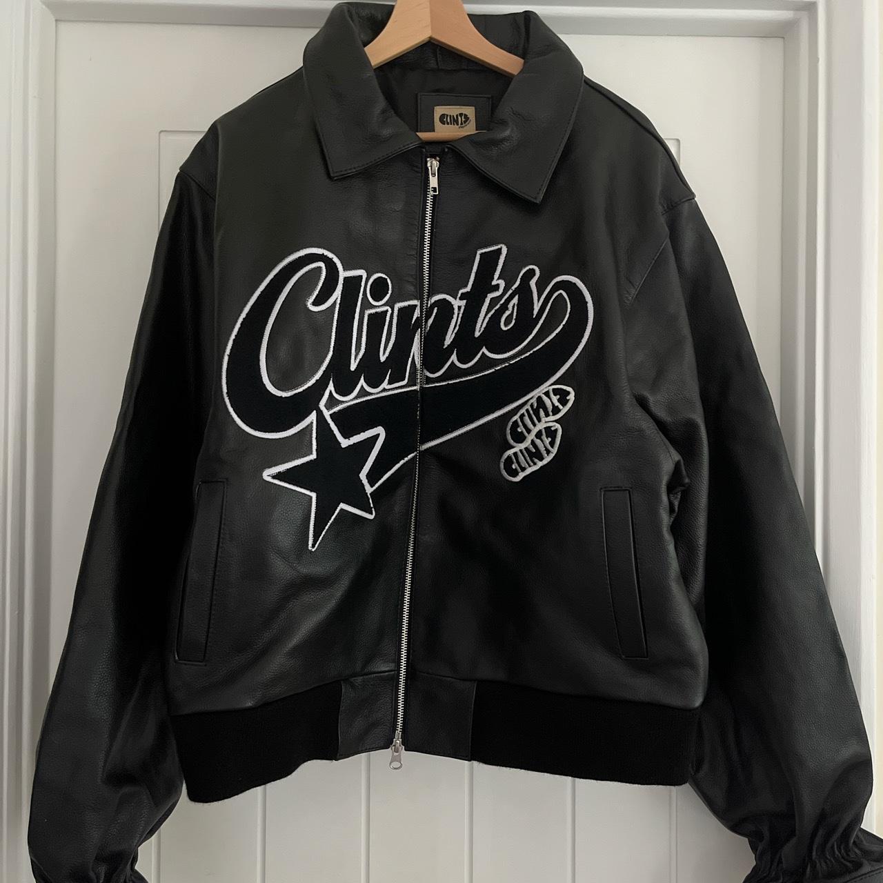 Clints Bully Jacket- Black Leather Brand... - Depop