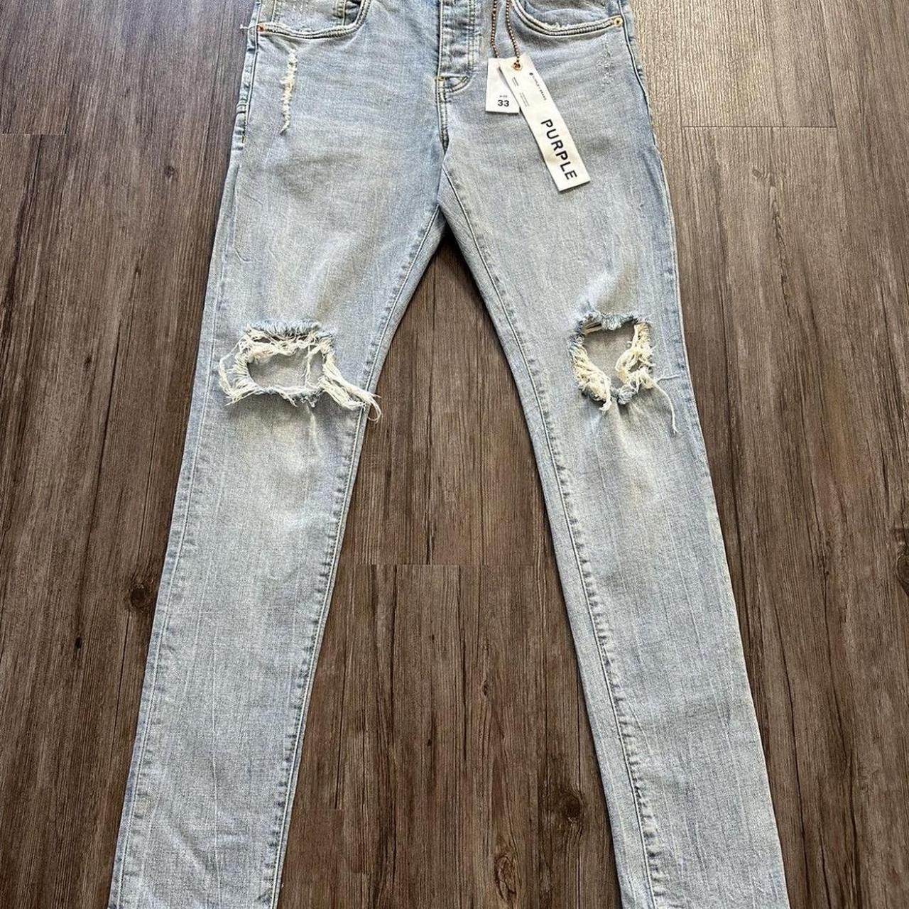 Purple P002 Distressed Denim Jeans - Depop