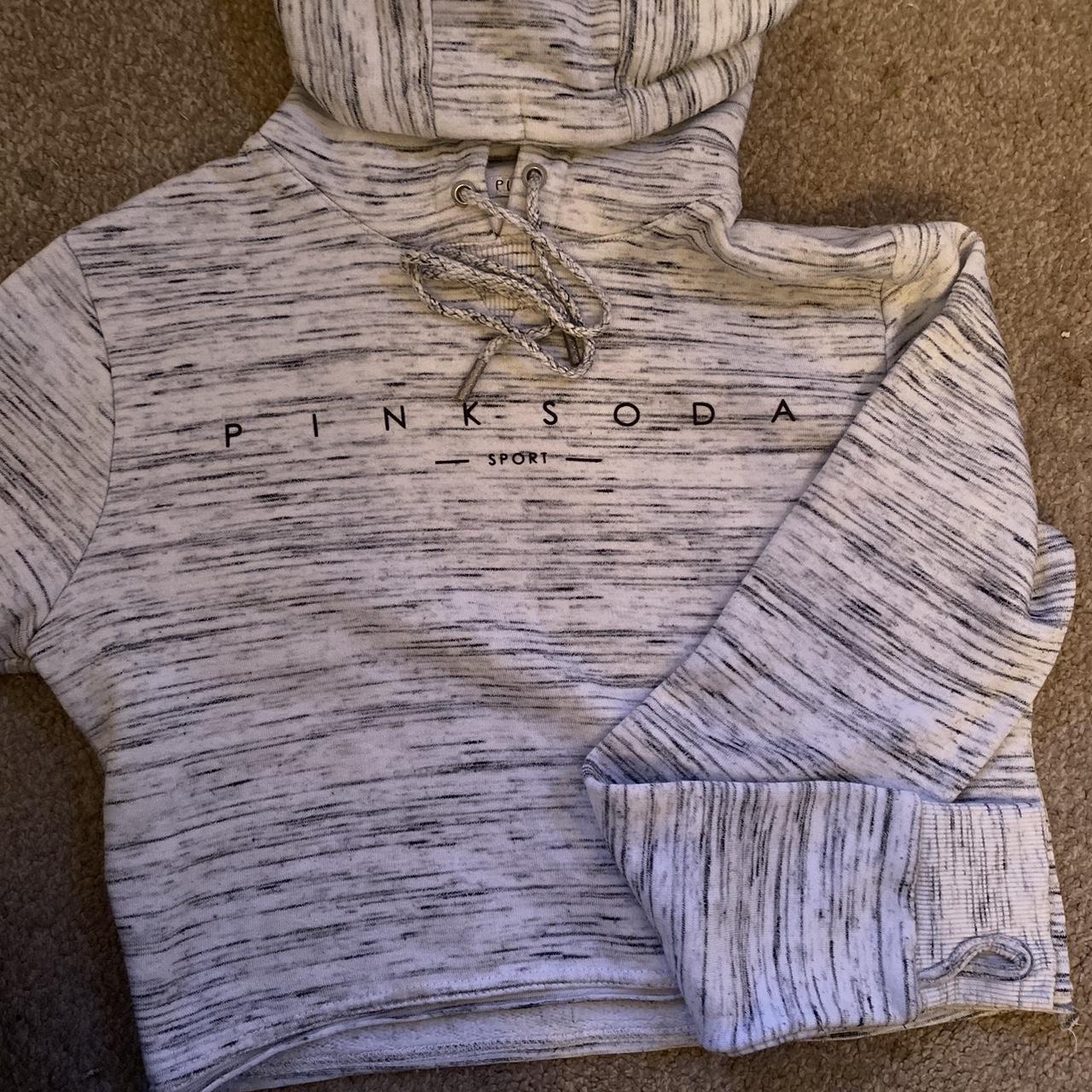 Pink soda grey hoodie hotsell