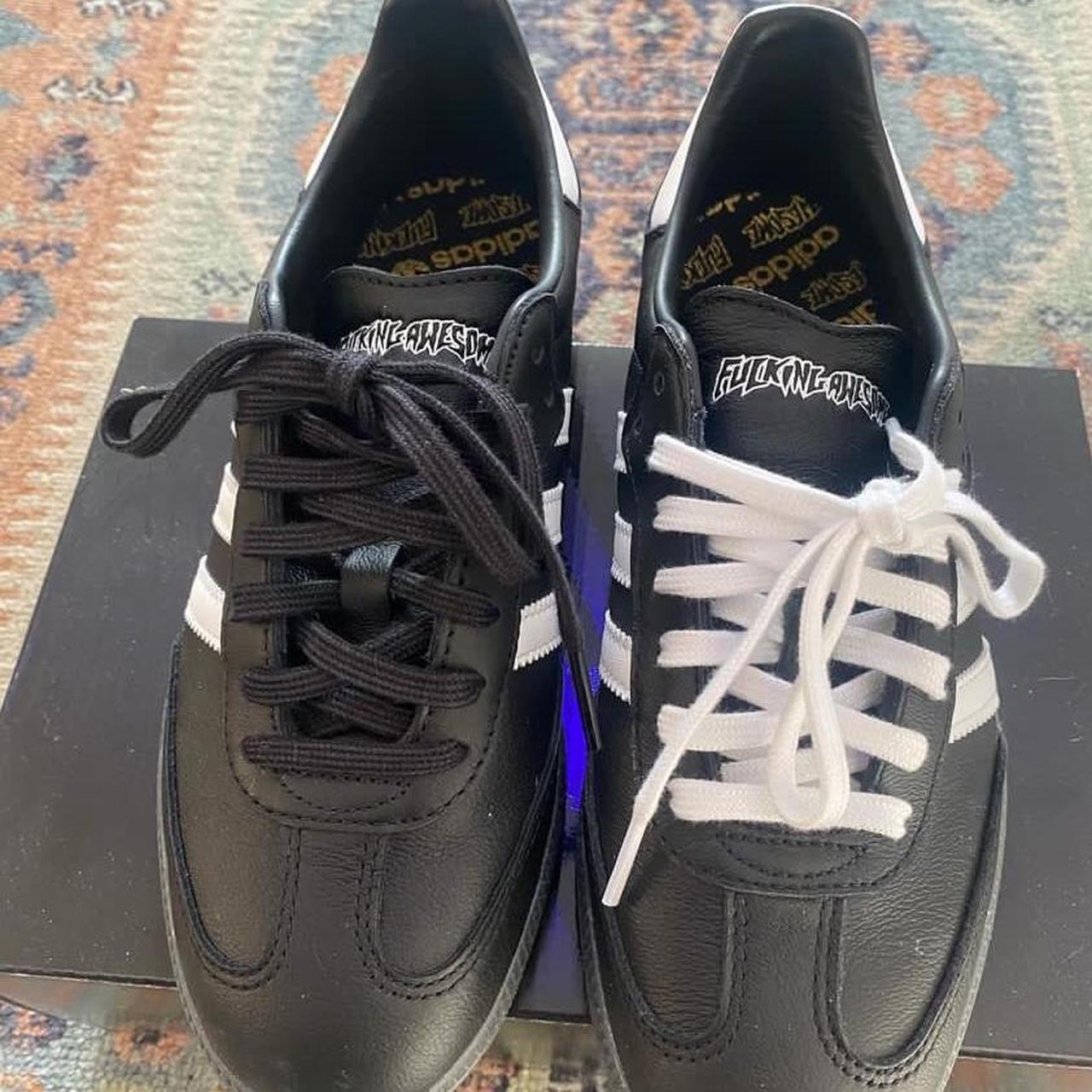 READ DESCRIPTION / Black sambas pp goods n service... - Depop