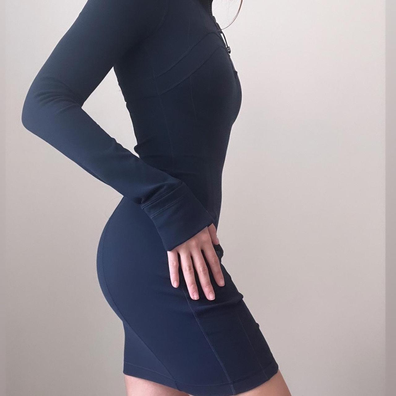 Lululemon Navy Define long sleeve dress. Worn once.... - Depop