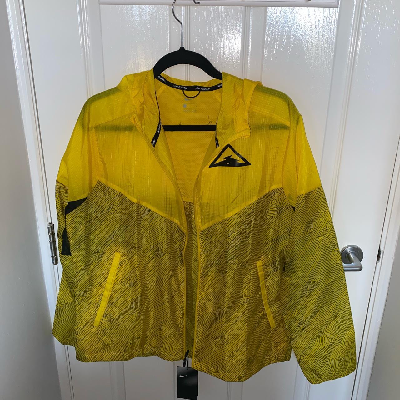 Nike trail running jacket (yellow & black). Brand... Depop