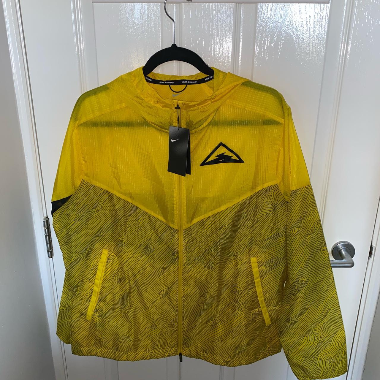 Nike trail running jacket (yellow & black). Brand... Depop