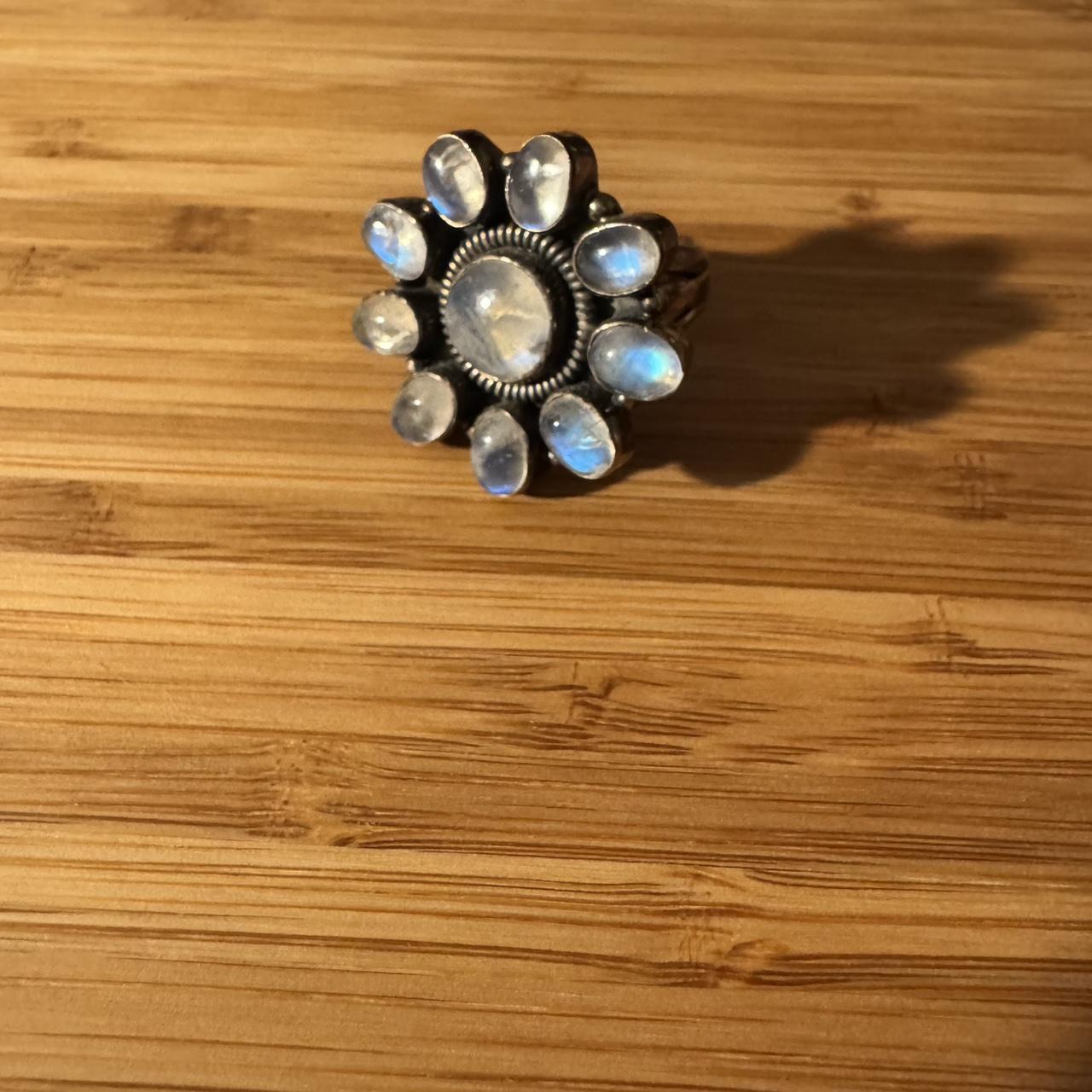 Women's Ring - Silver/Grey – Moonstone ring, stam… - image 1