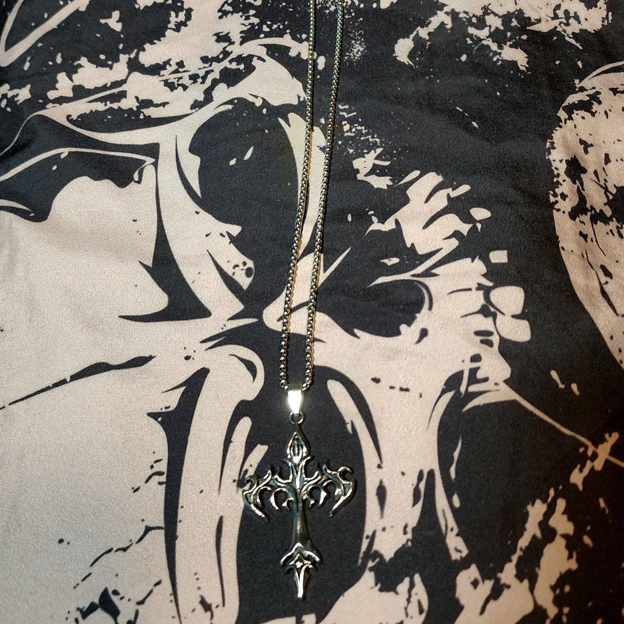 cyber sigilism cross necklace Brand new Tags: Y2K,... | Depop
