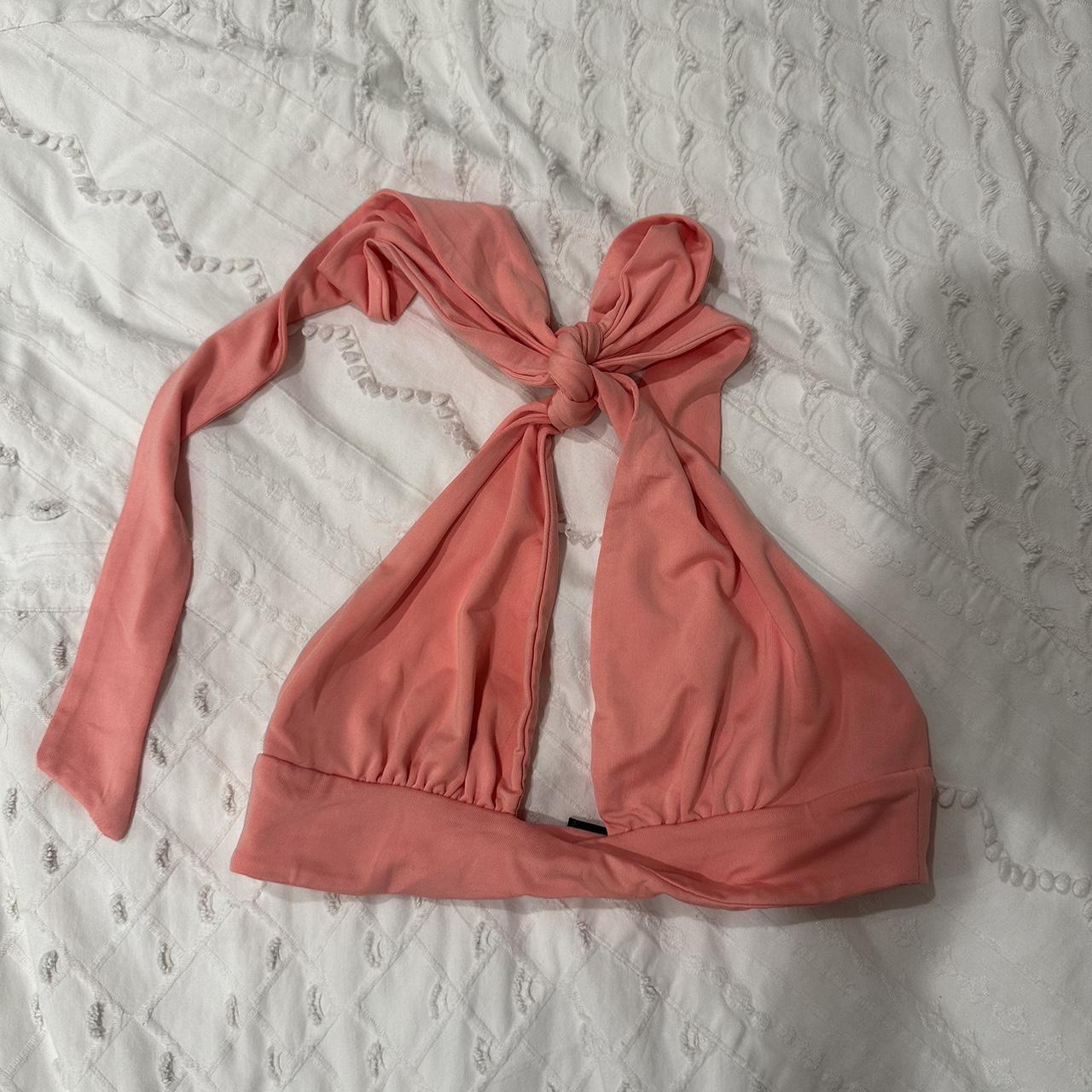 White fox Taking Off Top in the color baby pink - Depop