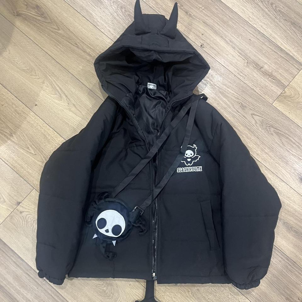 slash youth devil jacket, never been worn, size S,... - Depop