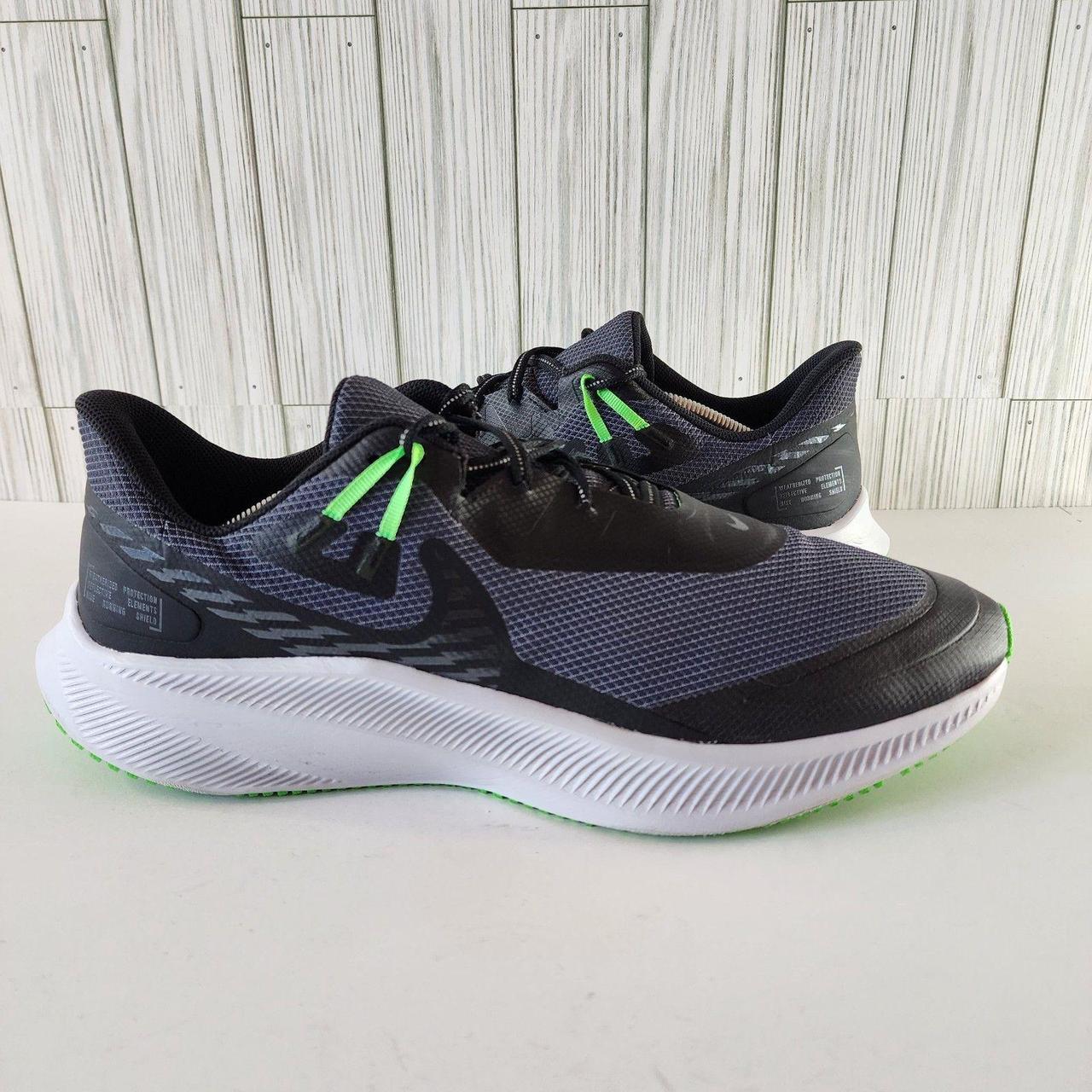 Nike Quest 3 Shield Men s Black Green Running. Depop