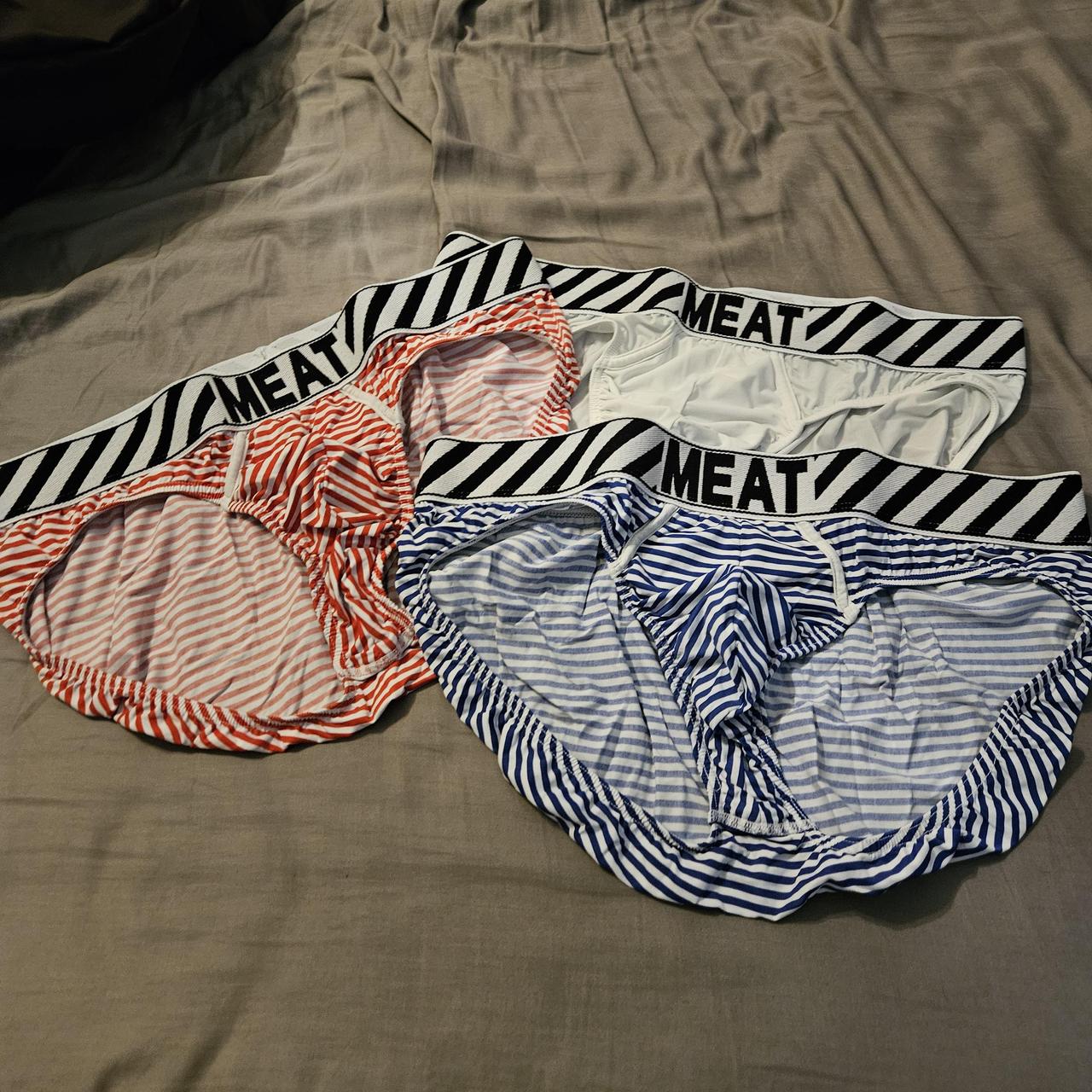 Barely worn XL MEAT Performance Briefs. Pack of 3. Depop