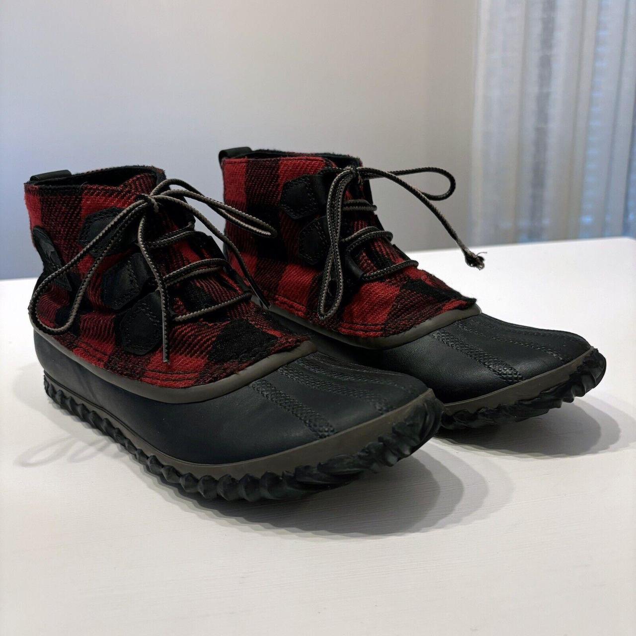 sorel plaid duck boots