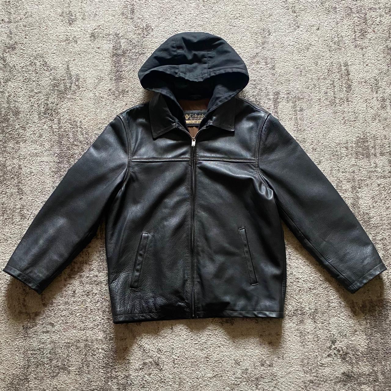 Columbia Sportswear Genuine Leather Jacket Vintage | Depop