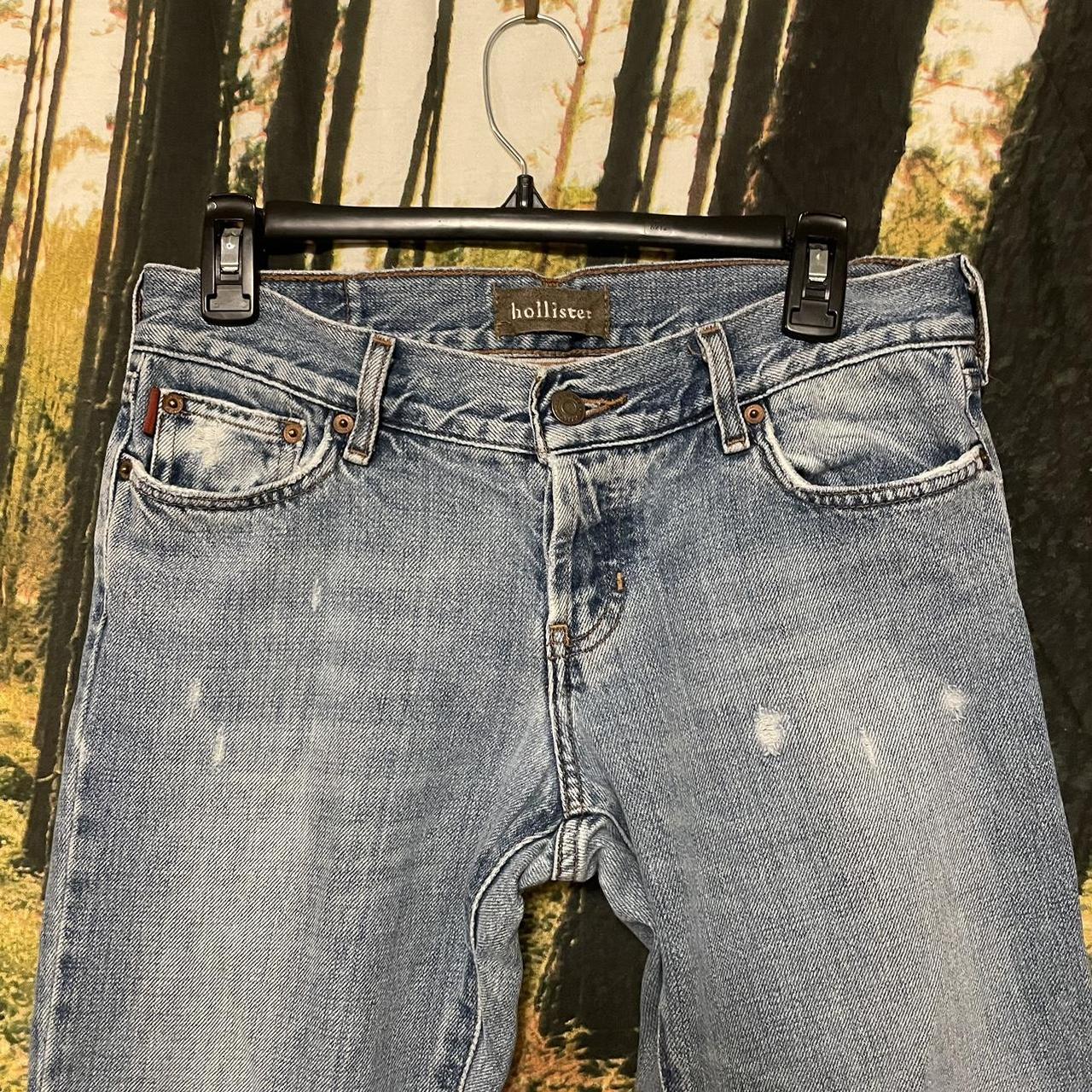 y2k pink vintage hollister lowrise flare - Depop