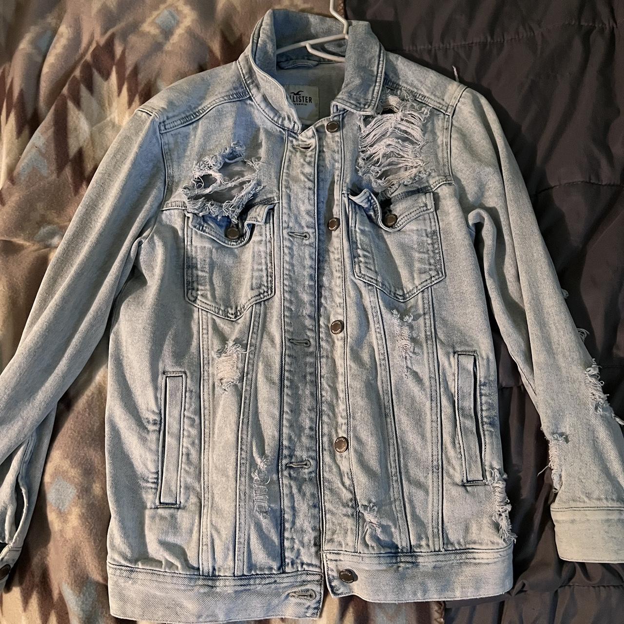 Hollister ripped jean jacket hotsell