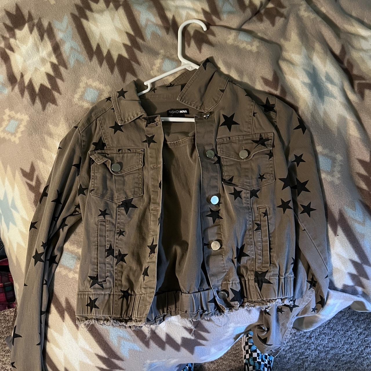 Fashion Nova Brown and black star jacket Worn once. Depop