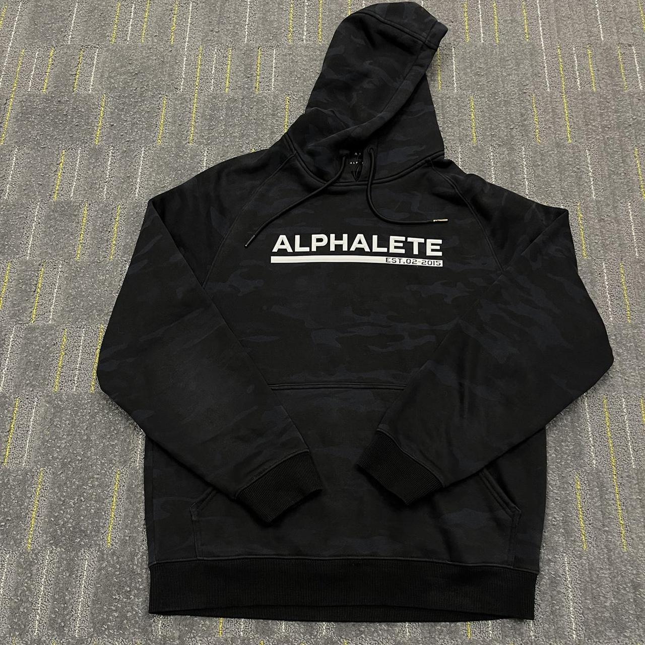 Alphalete Hoodie Men s Size Medium Black Camo Gym. Depop