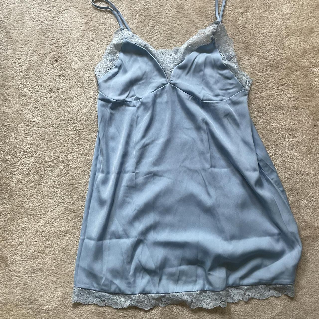 Frankies Bikini Baby Blue slip dress. Worn Once.... Depop