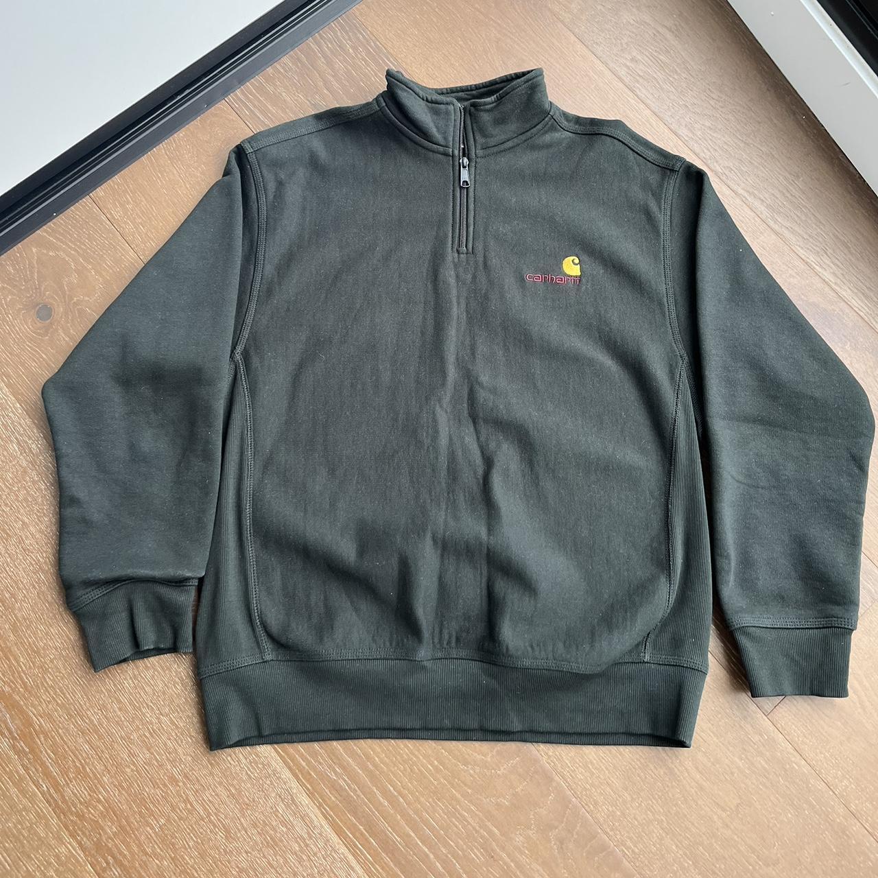 Carhartt WIP 1/4 Zip Jumper Size M #carhartt - Depop