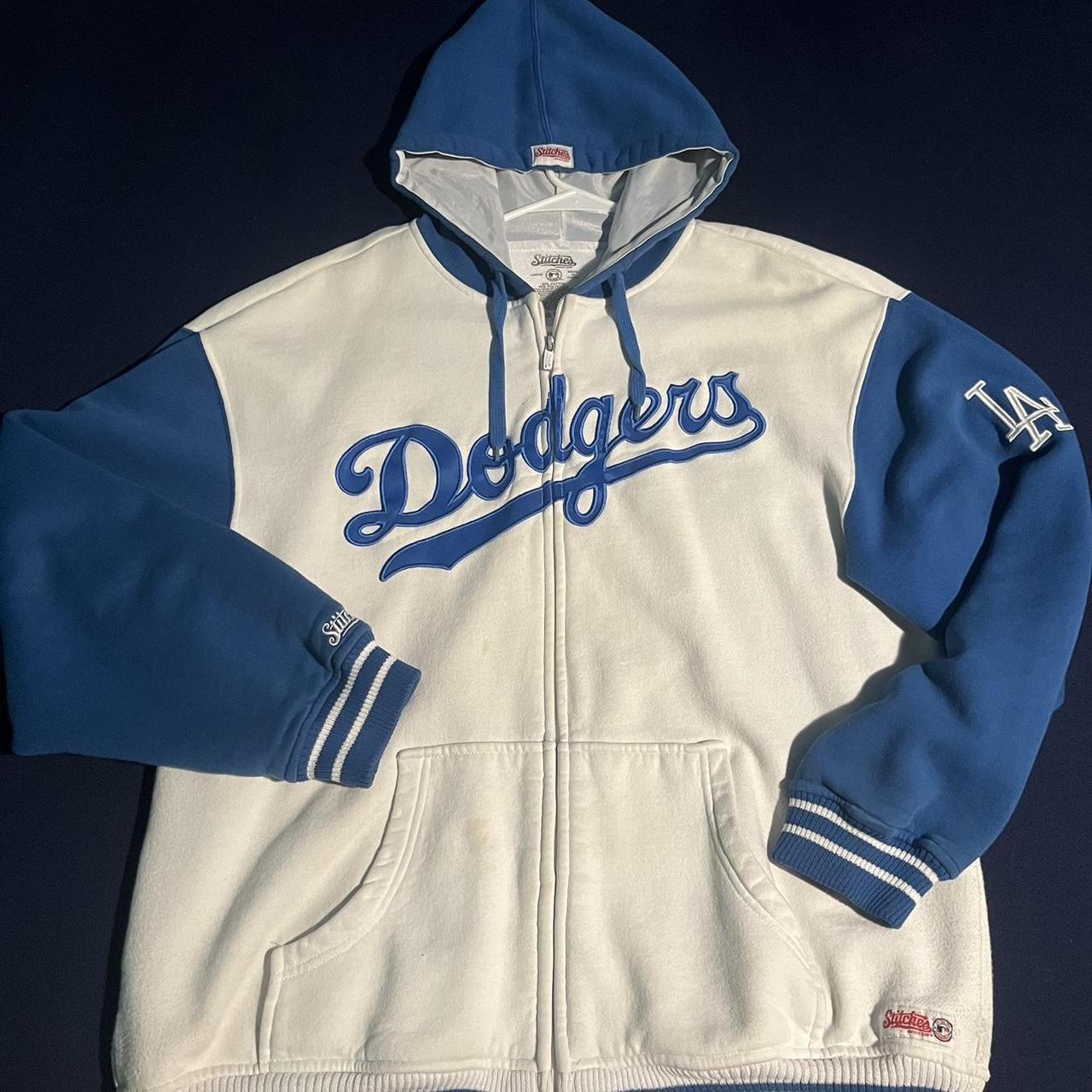 Crazy Stitches dodgers zip up hoodie Has stains