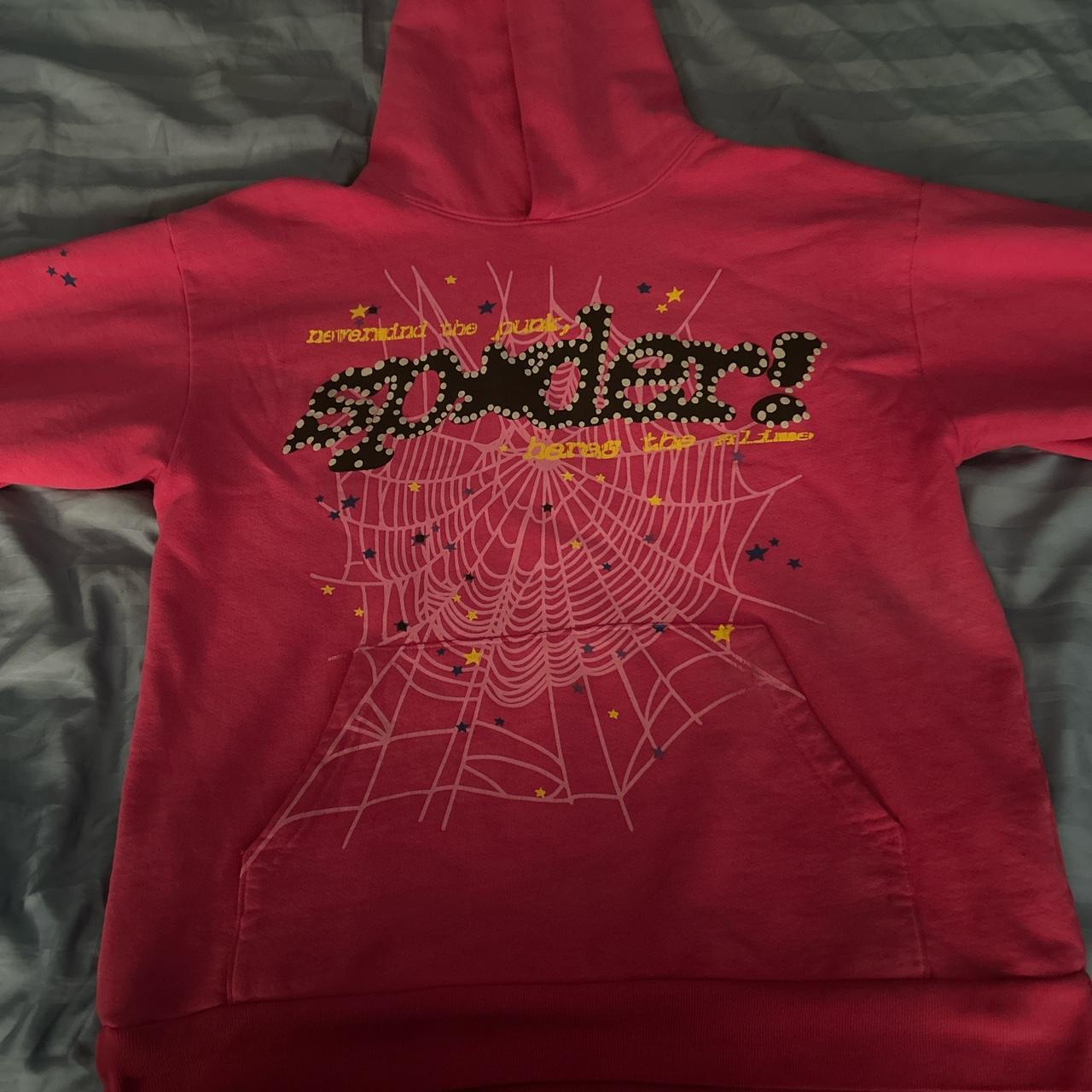 Pink v2 sp5der hoodie (Worn a few times, still in | Depop