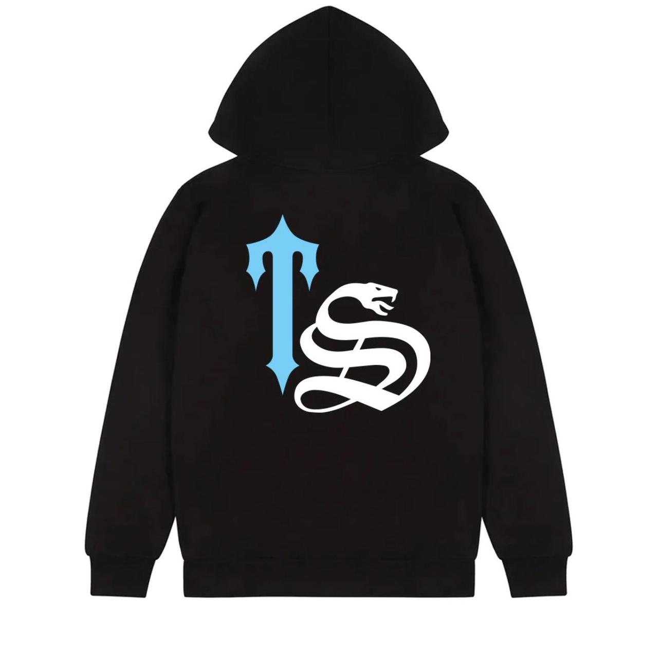 Trapstar SCRIPT HOODIE - BLACK/TEAL - XXL Selling | Depop
