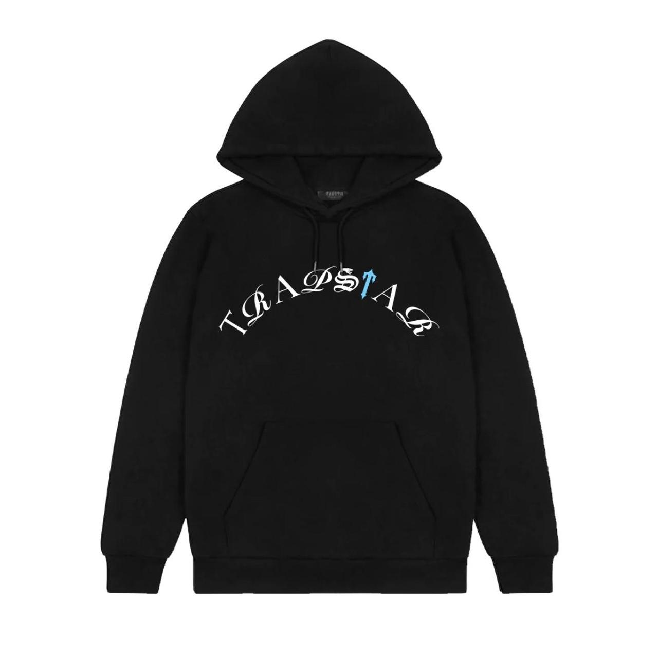 Trapstar SCRIPT HOODIE - BLACK/TEAL - XXL Selling | Depop