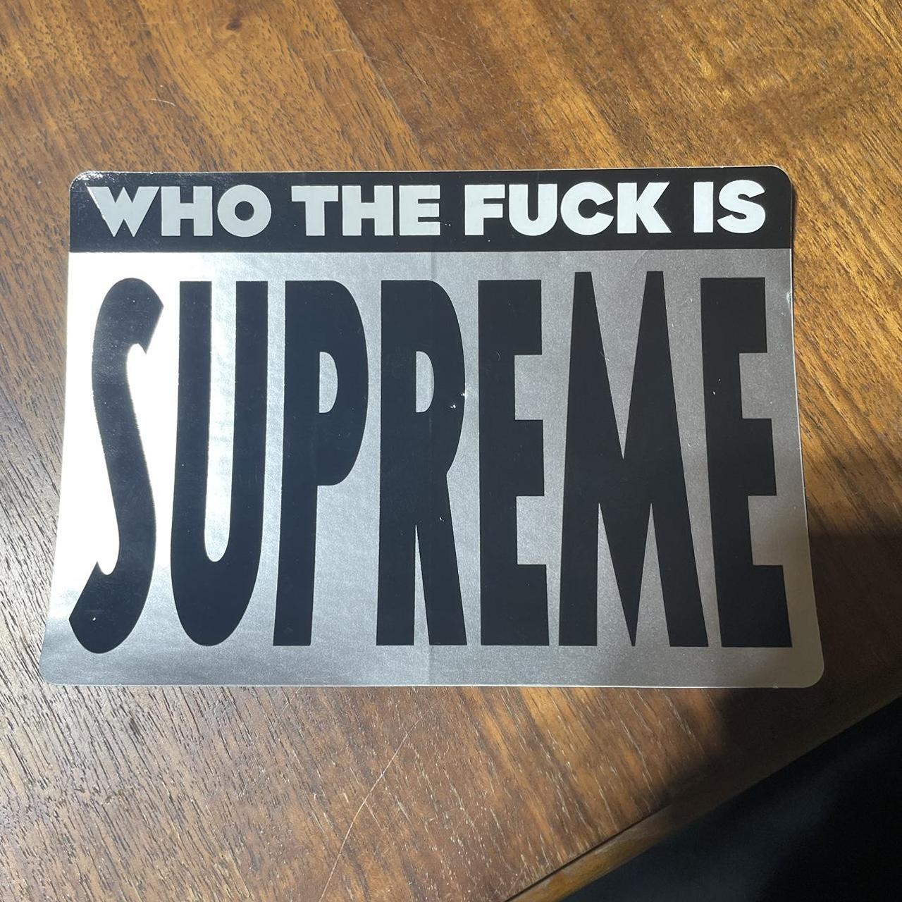 Grey supreme sticker hotsell