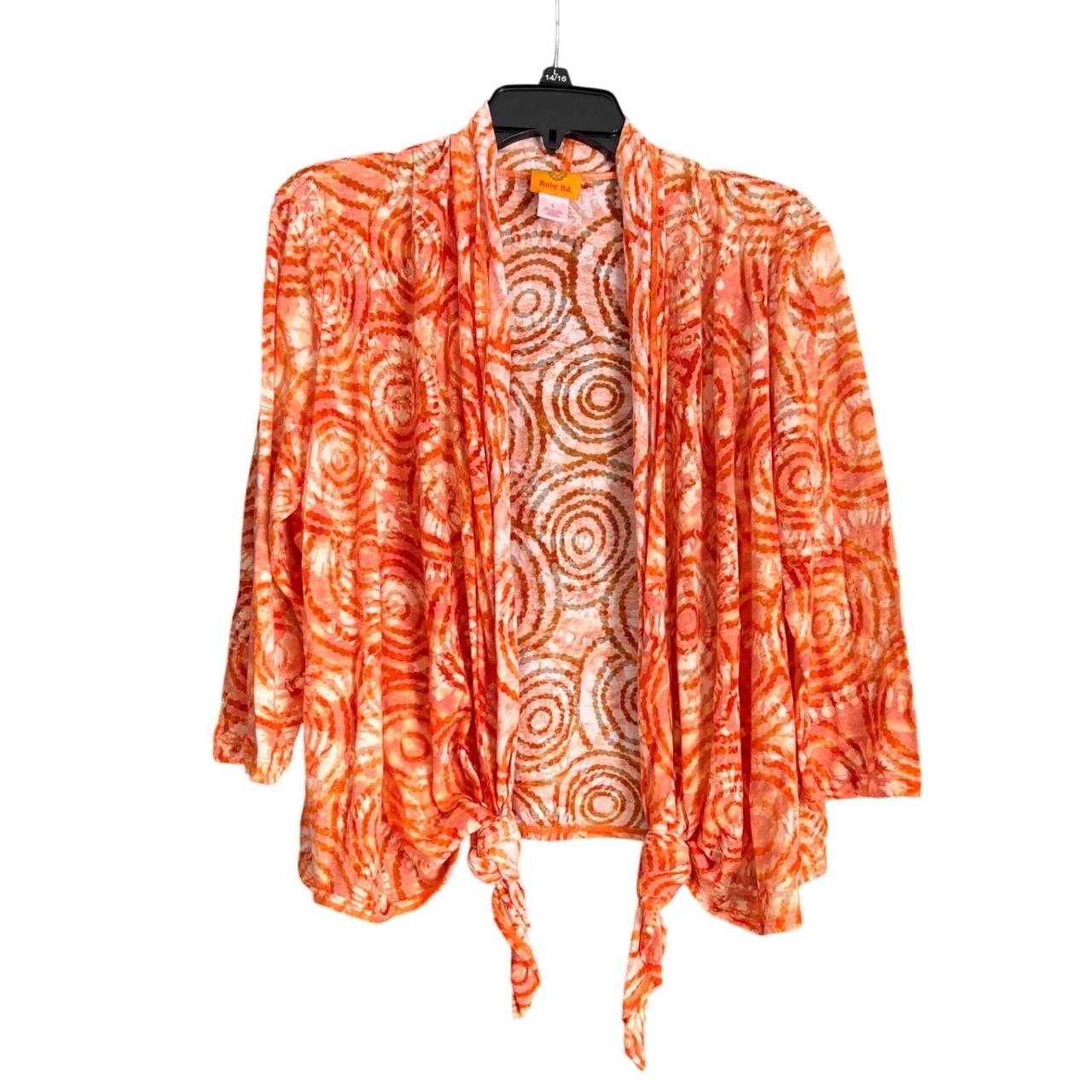 Ruby Rd. Women's Cardigan - Orange/Multi - L – Ru… - image 1