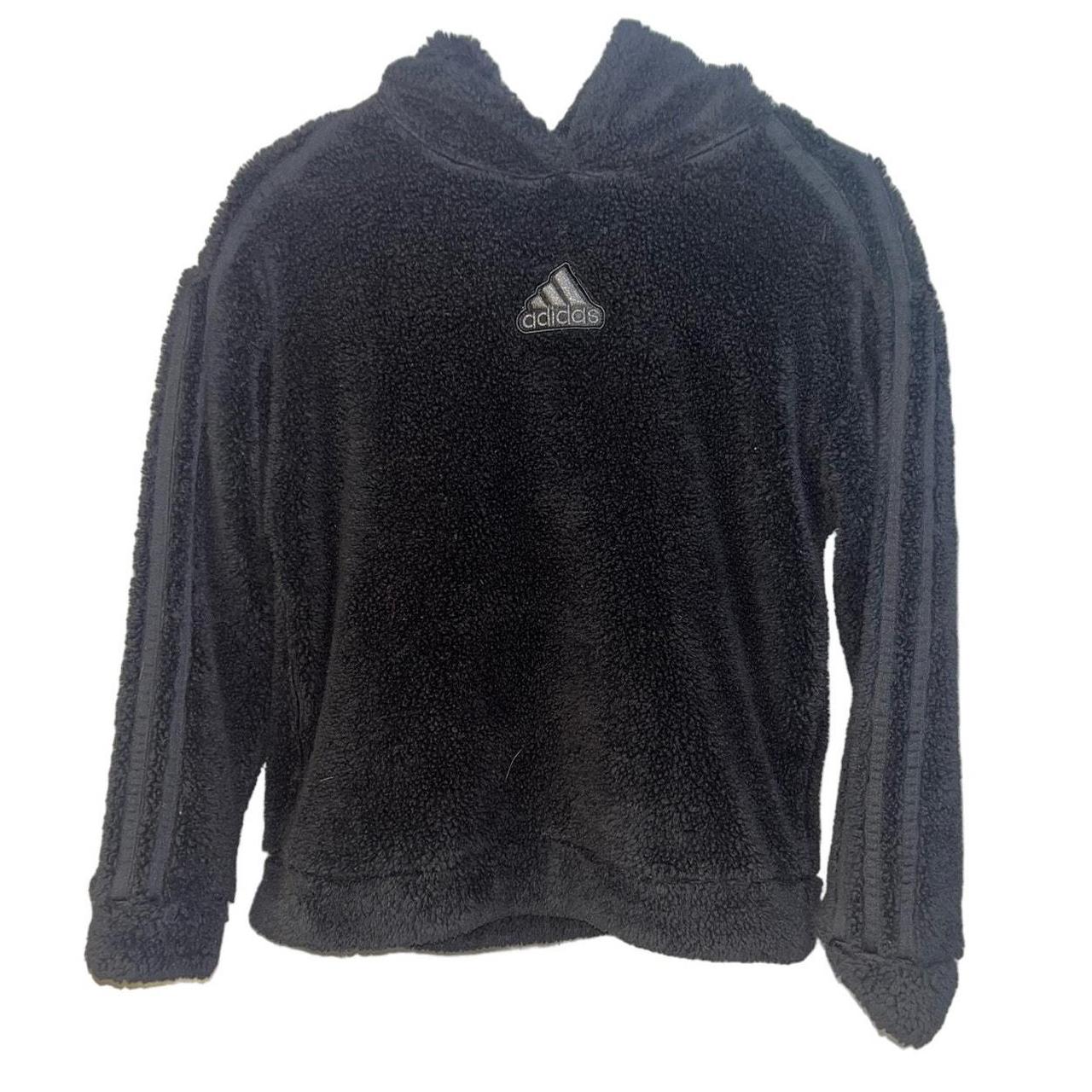 Fuzzy adidas sweatshirt hotsell