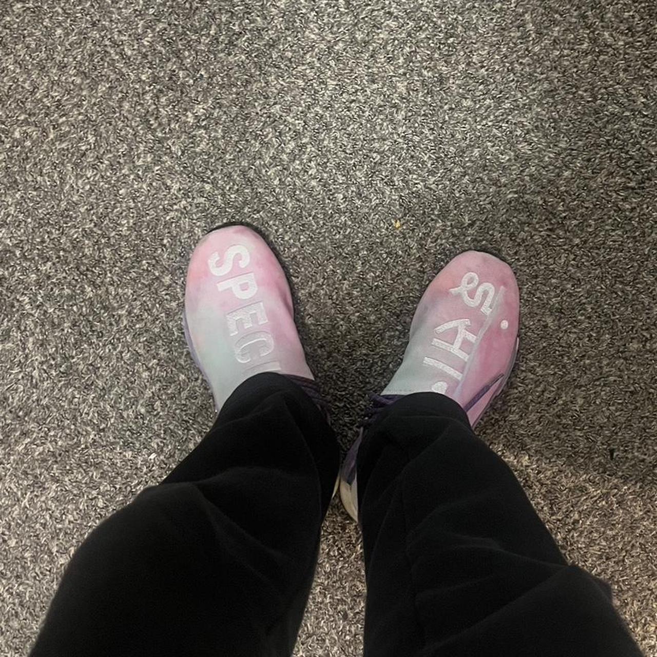 human race pink on feet