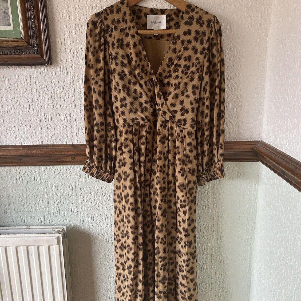 Lk Bennett Dr Roman Animal Leopard Print Faux Wrap