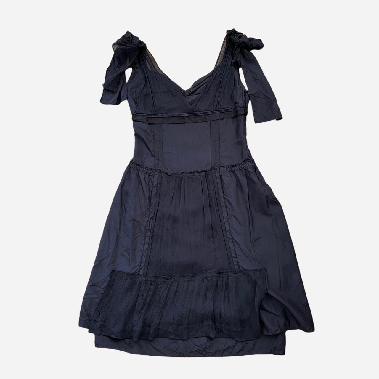 MIU MIU Vintage store Black Silk Midi Dress