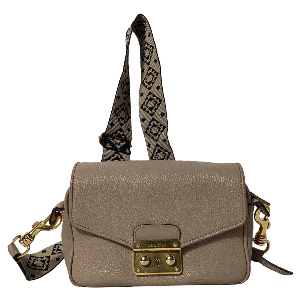 Miu Miu Women's Bag - Cream – The Miu Miu Madras … - image 1