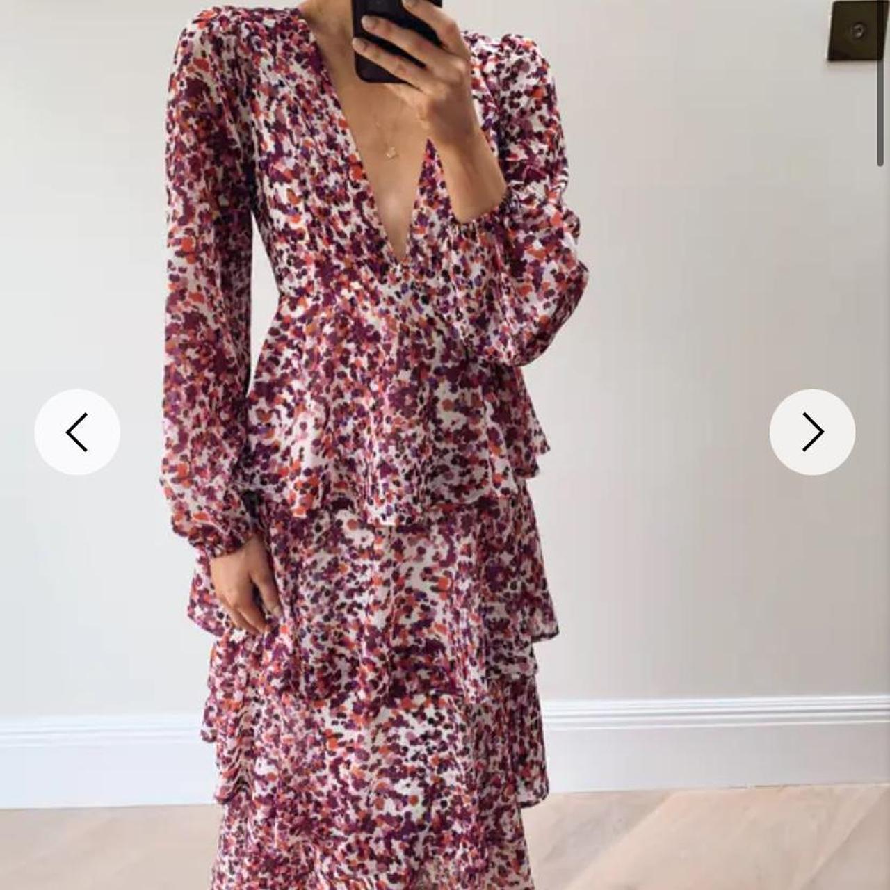 Ashton Ruffle Midi Dress. Pretty Lavish print that... - Depop